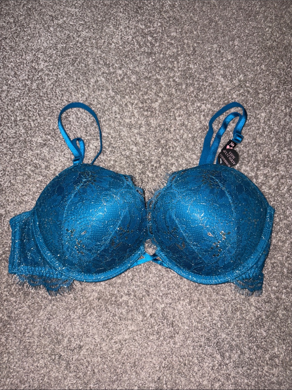 Victoria Secret - Lace Push-Up Bra in Teal Blue